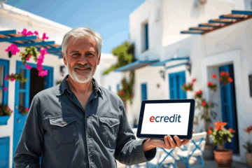 Άτομο που λαμβάνει δάνειο μέσω της eCredit